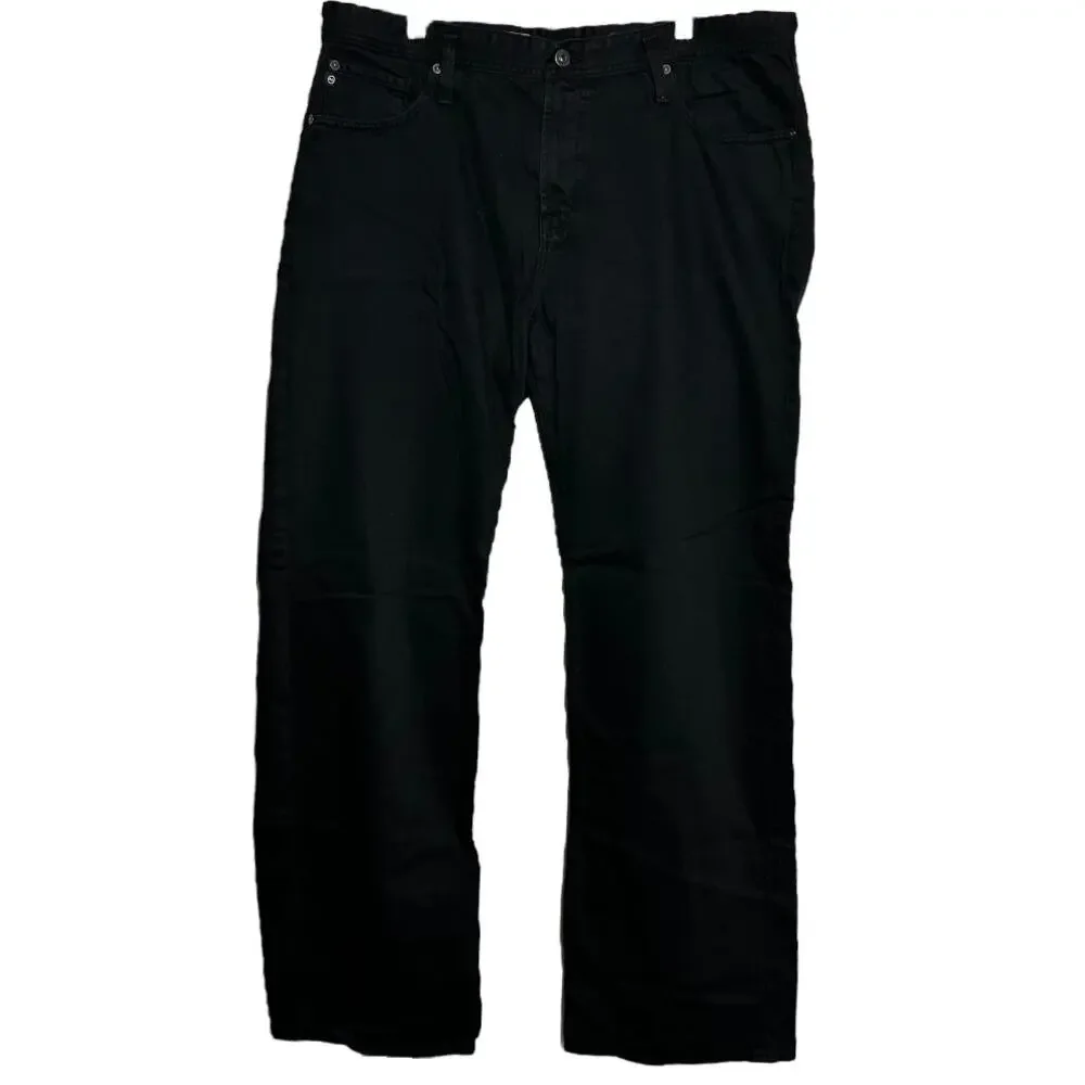 AG Adriano Goldschmied The Hero Straight Jean 100% Cotton Relax Fit Black 40x35